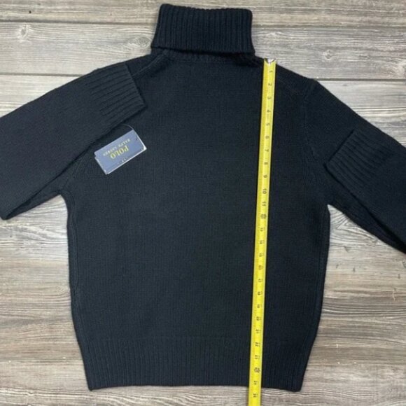 Polo Ralph Lauren Men's Wool Cashmere Turtleneck Sweater Black Size Medium NWT - Picture 7 of 8